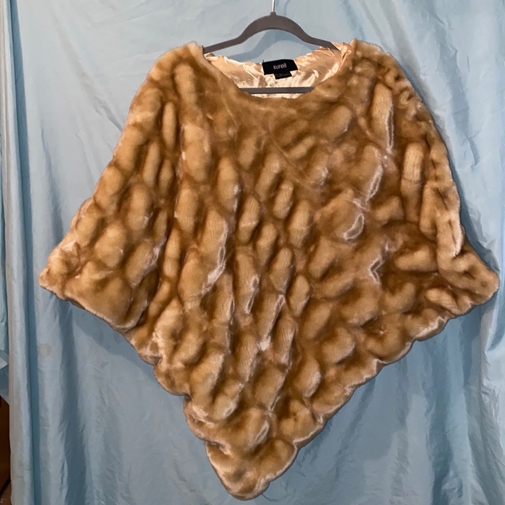 100% Faux Fur Poncho